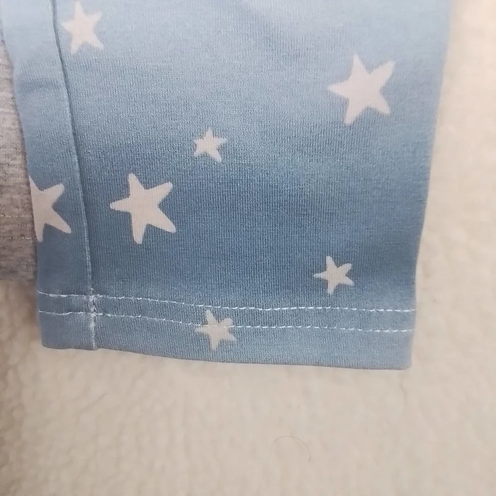 Carter's Kid Set of 2 Leggings Girl's Size 10, Blue w Stars, Grey w Racer Stripe